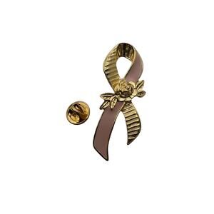 Avon Pink Ribbon Gold Rose Cancer Awareness Pin Collection - Vintage Lapel Pins